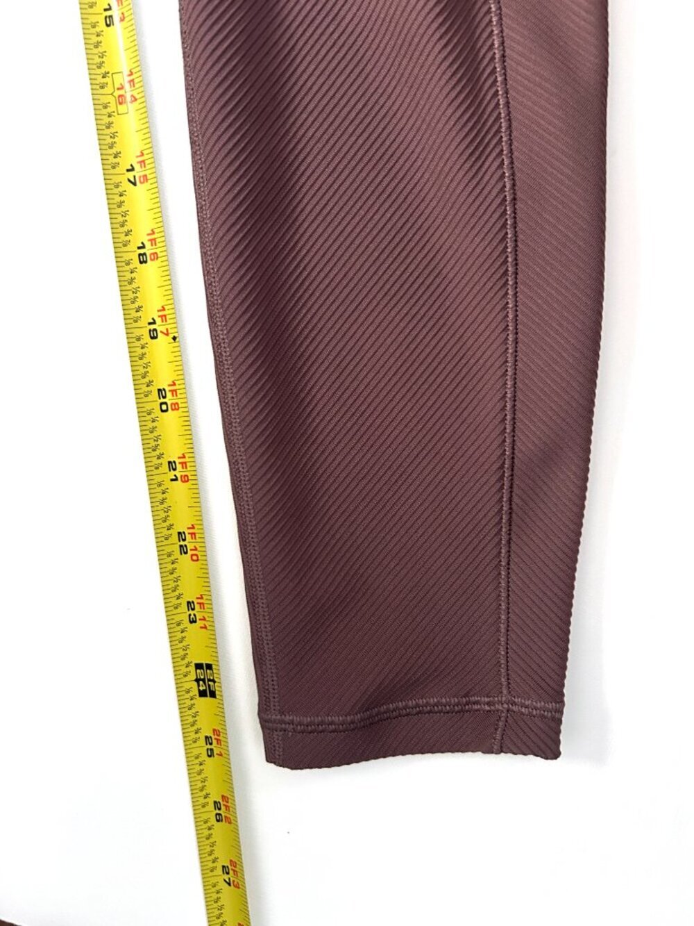 Athleta Salutation Stash Rib Mix Leggings Women’s Large Smoky Rose Workout Yoga - Picture 9 of 9